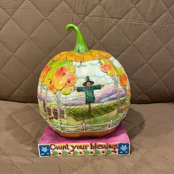 Jim Shore 2004 Count Your Blessings Pumpkin Heartwood Creek Designs - Picture 2 of 5